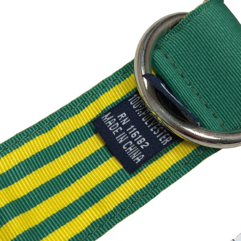 Retro Oregon Ducks NCAA Green Yellow Collegiate D-Ring Ribbon Belt One Size - Picture 5 of 8
